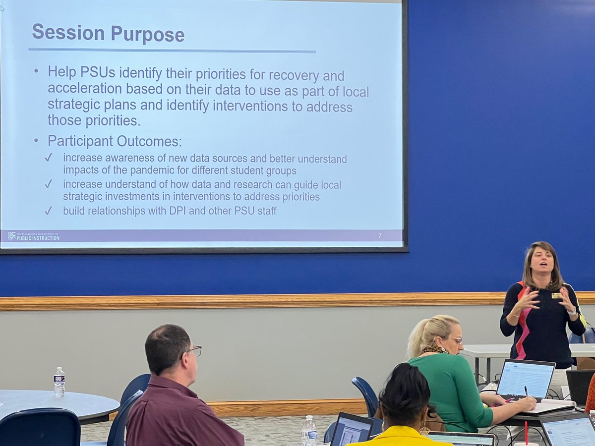 ewmanuel_WLMS's tweet photo. @OLR_NCDPI @ncpublicschools @StrategistEdu @jenicornwork @MrLewis_06 Evidence Based Strategic Planning Sessions kicked off today! First stop North East Region #datamatters #forpractice https://t.co/gO8zLoFQBo
