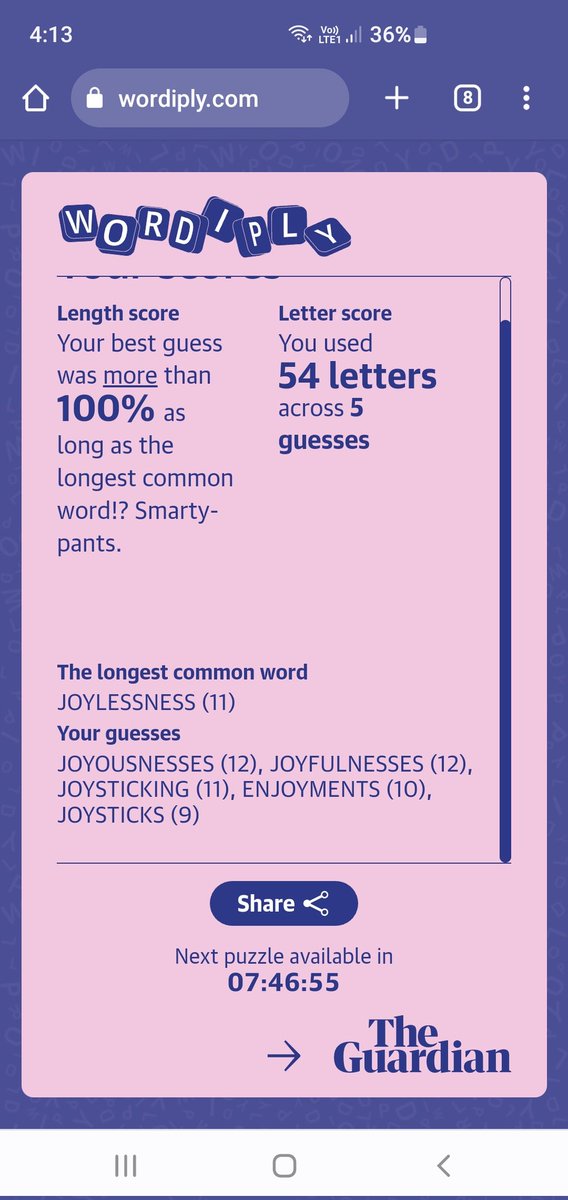 pamdghosh's tweet photo. #wordiply is full of joy!
#longword
#wordgames
#loveforwords https://t.co/bowWduLTnj