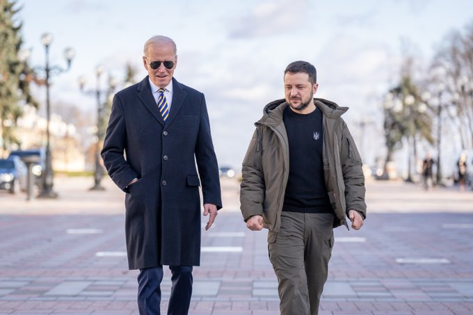President Biden and President Zelenskyy in Kyiv.