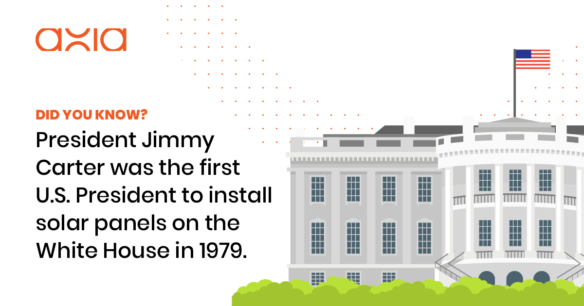 axiabyqcells's tweet photo. Happy President's Day from your friends at Axia! Solar energy has been a part of American history for years, and we look forward to continuing its growth!
#presidentsday #solar #solarhistory https://t.co/tJcct336MV