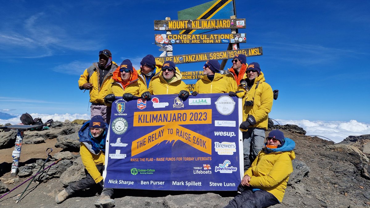 We've only gone & done it! 16hrs of arduous walking & an emotional summit of Mount Kilimanjaro. Mission accomplished