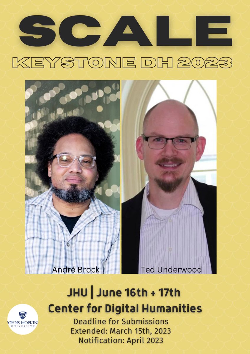 Keystone DH 2023 just added two new workshops—one on 'Teaching + ChatGPT' and on one 'Researching with Large Language Models' — submissions are still open. Come and join the conversation! keystonedh.network/2023/cfp