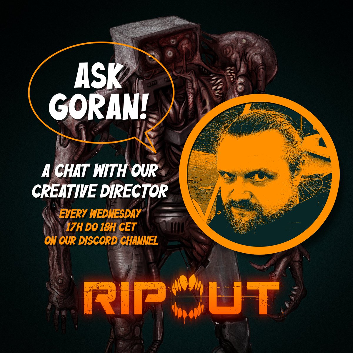 Greetings Ripout fans 🙌

Do you have any burning questions about Ripout? Do you maybe have suggestions to share? Or do you want to know more about our development roadmap?

Hop onto our discord server (discord.gg/cAX9KprkJd) every Wednesday, and let's have a chat 😃

#indiedev