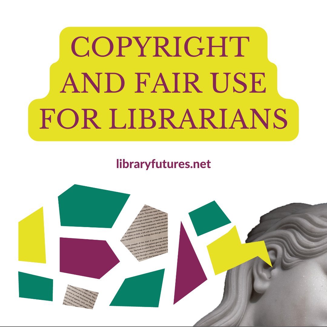 library_futures's tweet image. One day only! @bc_butler, @CopyrightLibn, @ThePiaHunter, and @DigLibCopyright talking copyright and fair use for libraries! Have you registered for our latest collaboration with @mnylc yet? You know what to do!
metro.org/events/copyrig…
