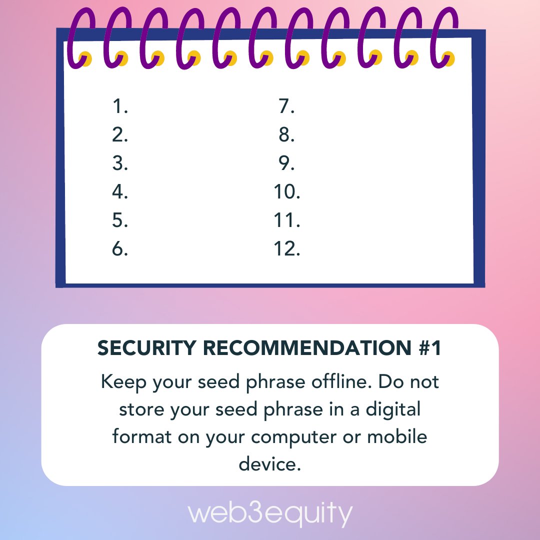 Web3Equity's tweet photo. 🔒 Here are some key tips to keep in mind to protect your digital assets. 👆

What other security tips do you have for our community? Share them in the comments below! 
#TuttleTribe #CryptoSecurity https://t.co/Up4FYUXmvr