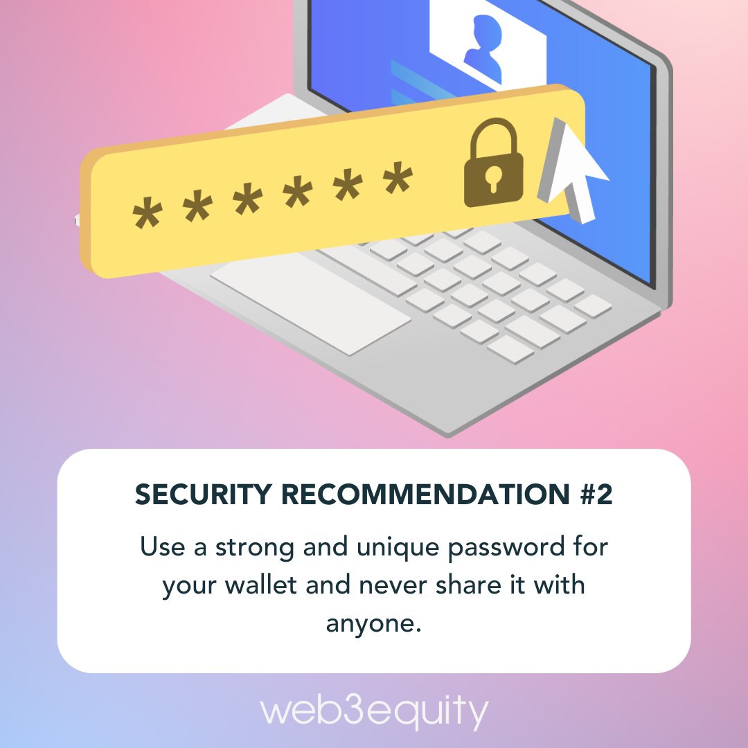 Web3Equity's tweet photo. 🔒 Here are some key tips to keep in mind to protect your digital assets. 👆

What other security tips do you have for our community? Share them in the comments below! 
#TuttleTribe #CryptoSecurity https://t.co/Up4FYUXmvr