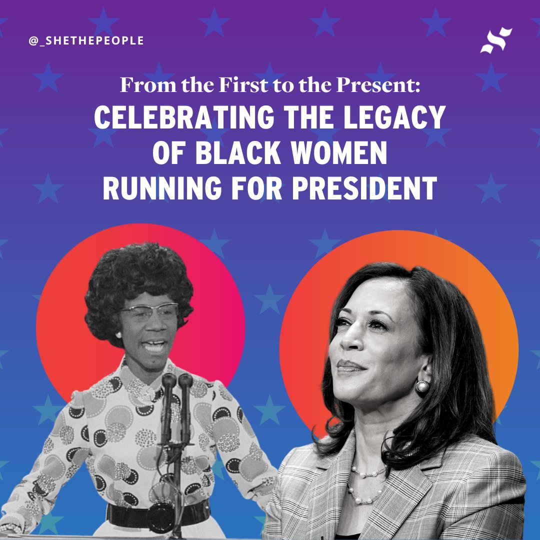 _shethepeople's tweet photo. In honor of both #PresidentsDay and #BlackHistoryMonth, we are celebrating the legacy of two powerful Black women in particular: Former Congresswoman Shirley Chisholm and @VP Kamala Harris.

We honor their leadership and legacies in paving the way for Black women. #ShethePeople https://t.co/KGZxqjTxWX