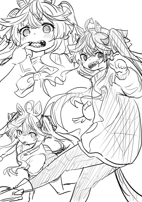 #ウマ娘
絵の描き方わかんなくなっちゃったからリハビリターボ 