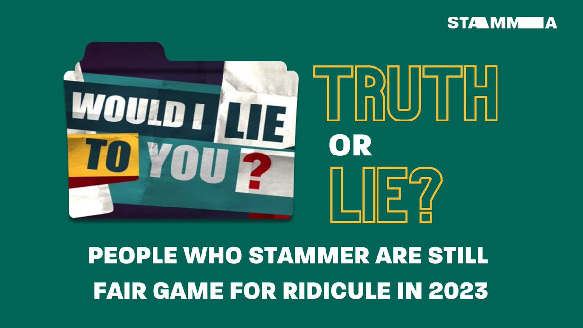 STAMMA responds to a recently aired episode of ‘Would I Lie to You’ in which Lee Mack is seen to mock stammering. Read our press release here: mynewsdesk.com/uk/stamma/pres…