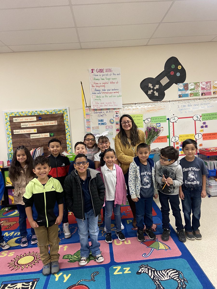 DesertViewElem1's tweet photo. A huge congratulations to our Teacher of the Year , Mrs. Judge and our Staff Member of the Year, Mrs. Payan! We are lucky to work with such fantastic team members⭐️ https://t.co/5532y1v1AX