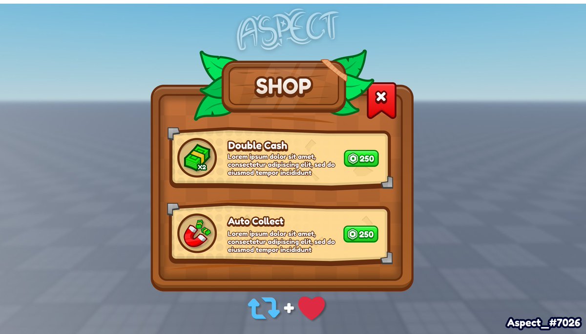 🍃Advanced Jungle-Themed UI

Commission for: <a href="/PolylabsRBX/">Polylabs</a> 

⭐️Order here: Aspect_#7026

#RobloxDev #robloxUI #robloxart #RobloxGFX