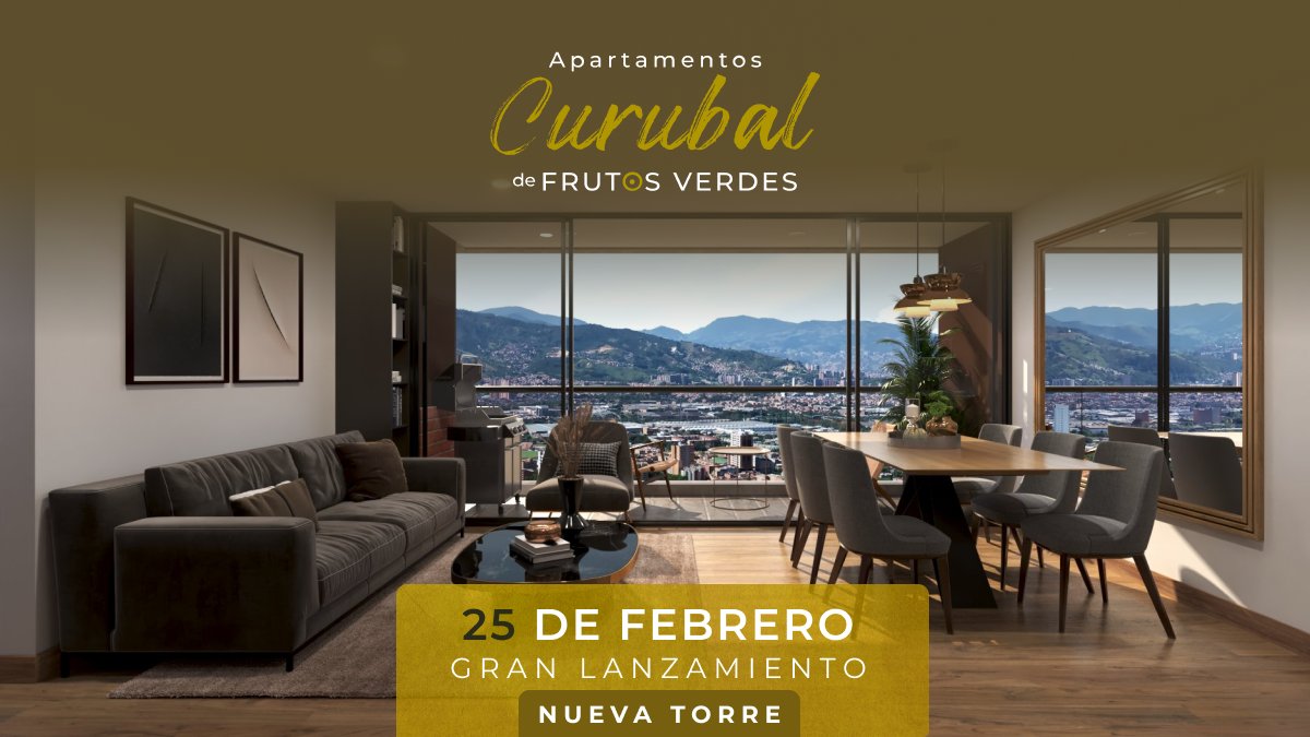 Conintelsa's tweet photo. Se acerca un lanzamiento super esperado. #Curubal de #FrutosVerdes en Envigado. 25/02/23 Regístrate aquí para obtener tu bono para la compra de tu próximo apartamento https://t.co/Tn2M9Gg7iA https://t.co/R3iMW5kYEH