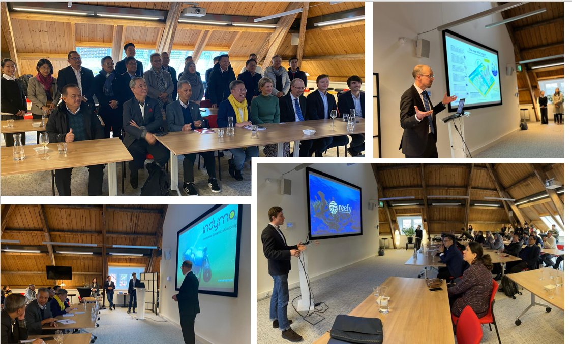 Blue21Float's tweet photo. Excited to receive the delegation from Malaysia and participate in Sibu Flood Mitigation and Renewal 2023 study visit.
@Blue21Float, Indymo, and Reefy displayed innovative approaches to #FloodAdaptation  #CoastalProtection, and #EcologicalMonitoring.
#synergy #innovativesolutions https://t.co/gNssOnux8v