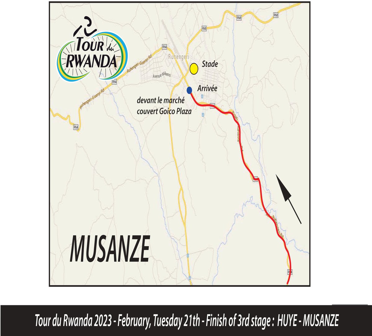 Rwanda National Police (@rwandapolice) on Twitter photo Good evening,
We wish to inform the general public that the third stage of <a href="/tour_du_Rwanda/">𝗧𝗼𝘂𝗿 𝗱𝘂 𝗥𝘄𝗮𝗻𝗱𝗮 🇷🇼</a> will be flagged off tomorrow in <a href="/HuyeDistrict/">Huye District</a> as riders sprint to <a href="/MusanzeDistrict/">Musanze District</a>. Good evening,
We wish to inform the general public that the third stage of <a href="/tour_du_Rwanda/">𝗧𝗼𝘂𝗿 𝗱𝘂 𝗥𝘄𝗮𝗻𝗱𝗮 🇷🇼</a> will be flagged off tomorrow in <a href="/HuyeDistrict/">Huye District</a> as riders sprint to <a href="/MusanzeDistrict/">Musanze District</a>.
