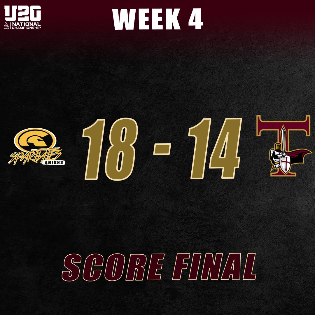 🏈 Résultats du Week-End 🏈

U20 : Spartiates 18 - 14 Templiers

#WeAreOne #Templiers #GoldNation #FFFA #Elancourt #Football #FootballAmerician #FlagFootball #Cheerleading