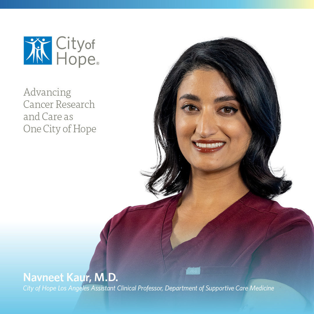 #WeAreCityofHope '‘One City of Hope’ means more people on your team and more families getting more support. We are letting them know we are here for you, we can help you through this journey and we can help you be YOU again.' – Navneet Kaur, M.D., City of Hope Los Angeles