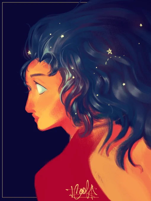 Three Constellations FIRST STREAM PIECE BACK!  #digitalart #OCart #art #CLIPSTUDIOPAINT 