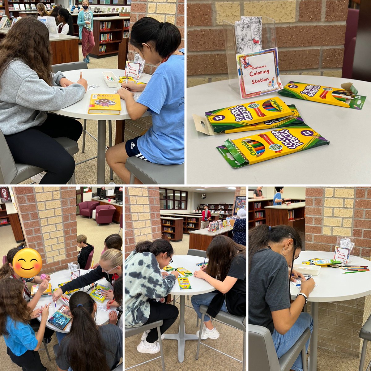 BeckJHLibrary's tweet image. Our bookmark coloring station was a hit! #connectatbeck @BeckJuniorHigh #katylibraries @katy_libraries @librarianerh #passiveprogramming #schoollibrary