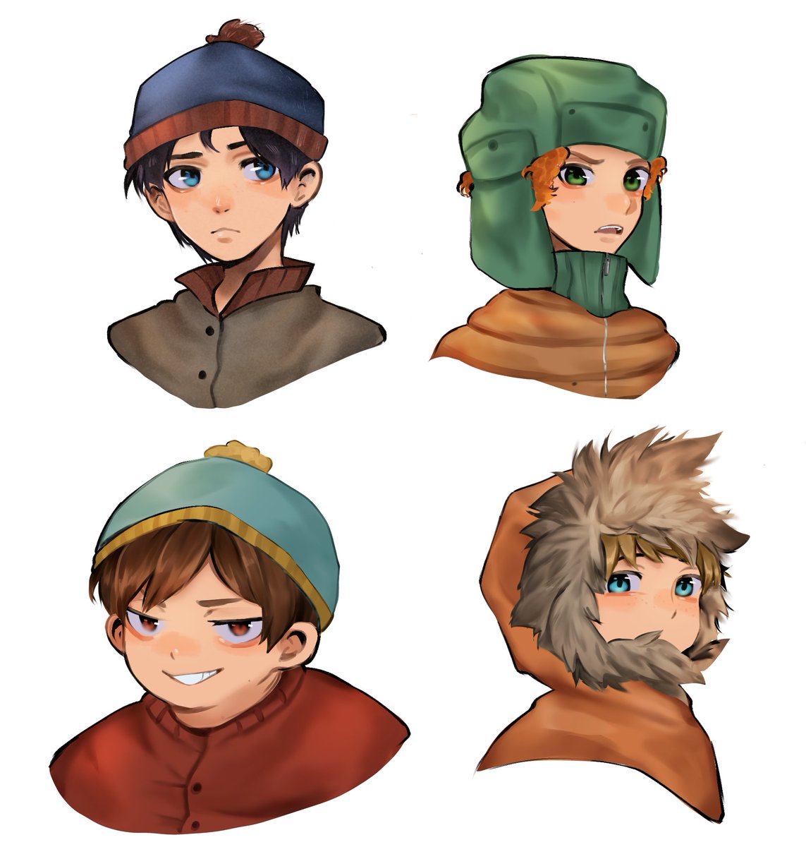 multiple boys fur hat hat ushanka blue eyes green eyes hood  illustration images