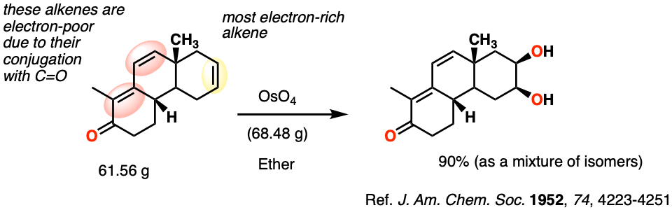 jamesashchem's tweet photo. This dihydroxylation reaction from Woodward's 1952 synthesis of cortisone employed 68.48 g of OsO4 on 61.5 g of substrate. 
At today's prices, this one reaction would cost... (checks Aldrich).. $23,153 for OsO4 alone
https://t.co/QKwr61OAIB https://t.co/gdE9H1eAhb