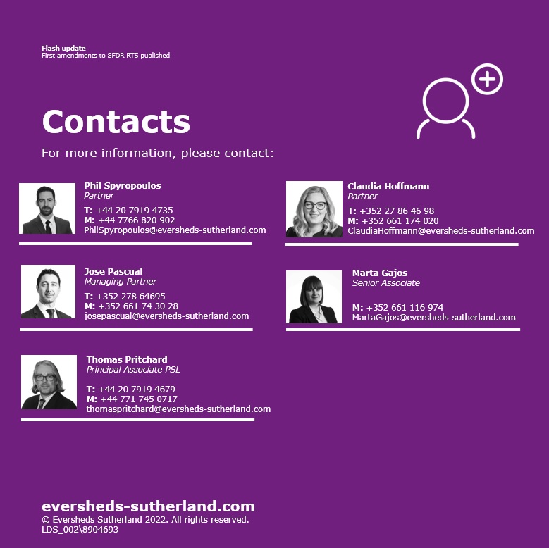 ESfinanciallaw's tweet image. Last week, the first amendments to the EU SFDR RTS were published. In our latest #FlashUpdate, our Investment Funds team discusses the scope of the amendments and the impact and actions you should take as a result. #ESG