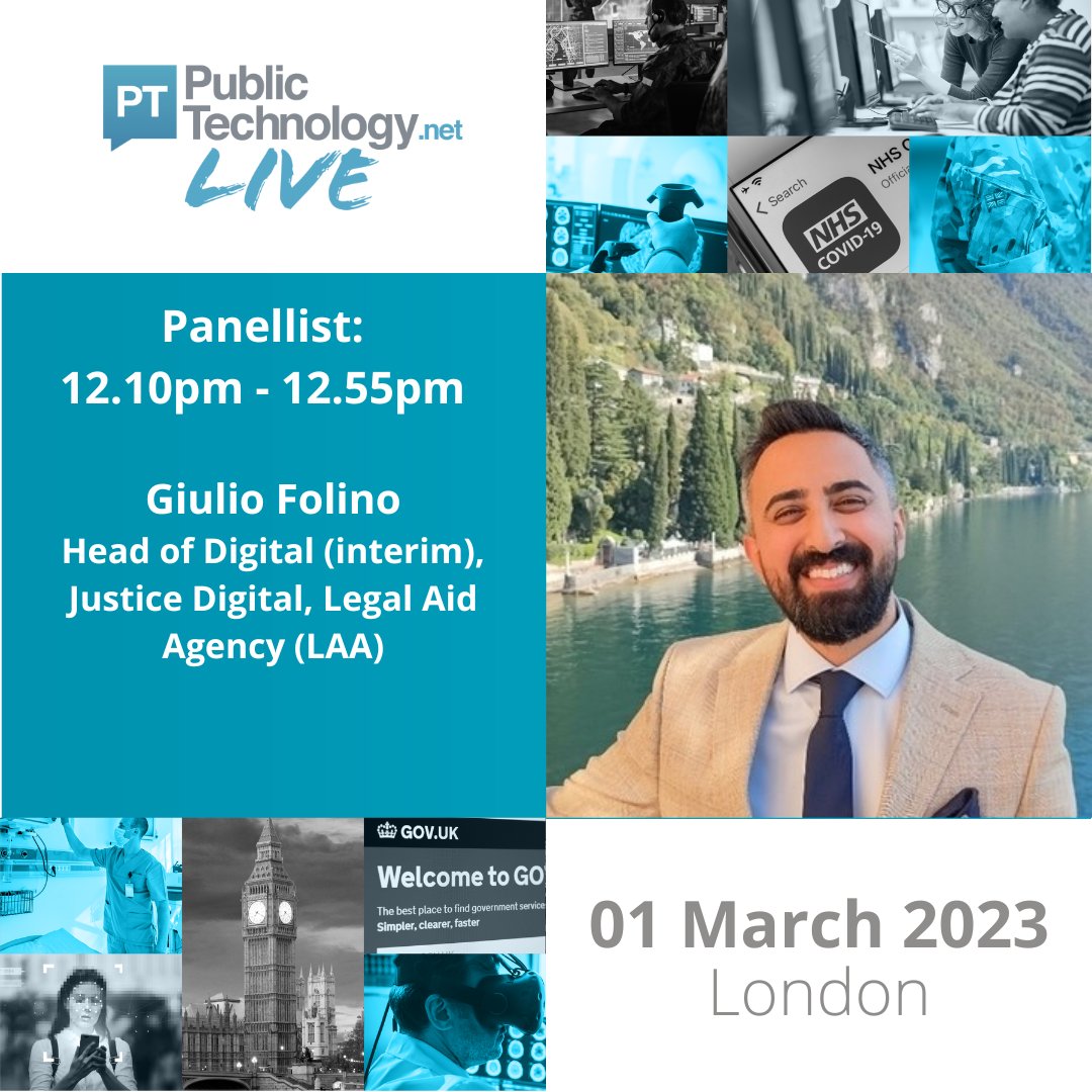 PublicTech's tweet photo. Giulio Folino, Head of Digital @Justice_Digital within the @LegalAidAgency joins the panel discussing: "Tackling tech debt - balancing what you have now with what you need next" #PTLive23
Agenda: https://t.co/5Zeu24ZsCS
Register: https://t.co/GW6tXFHymA Free to public sector https://t.co/gaxGe64rE3