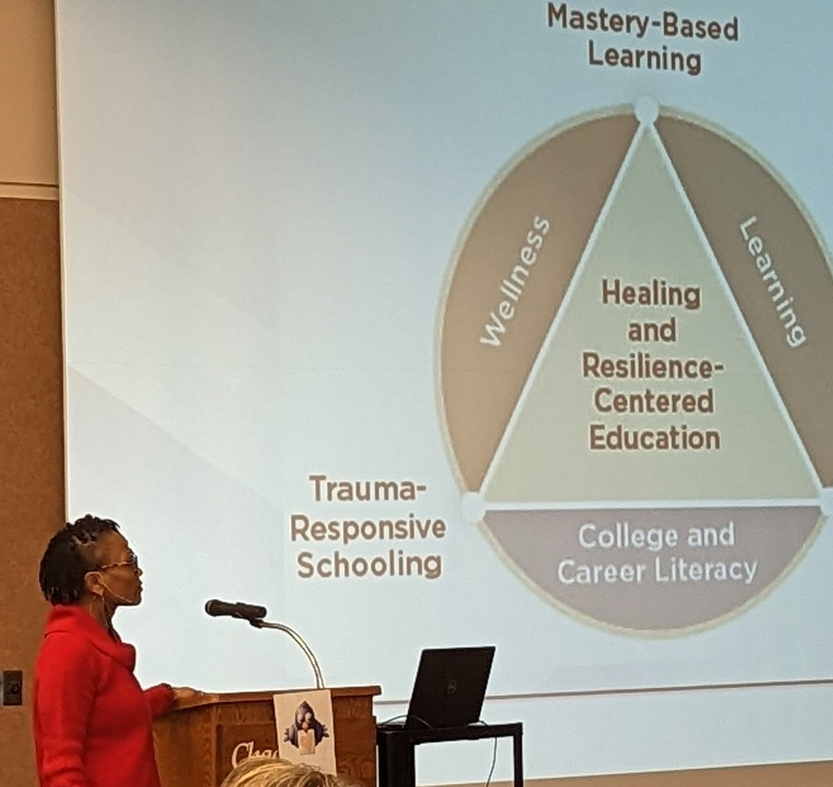 Crystal Green-Brazwell kicking off #febcon2023 at Chadron State College!