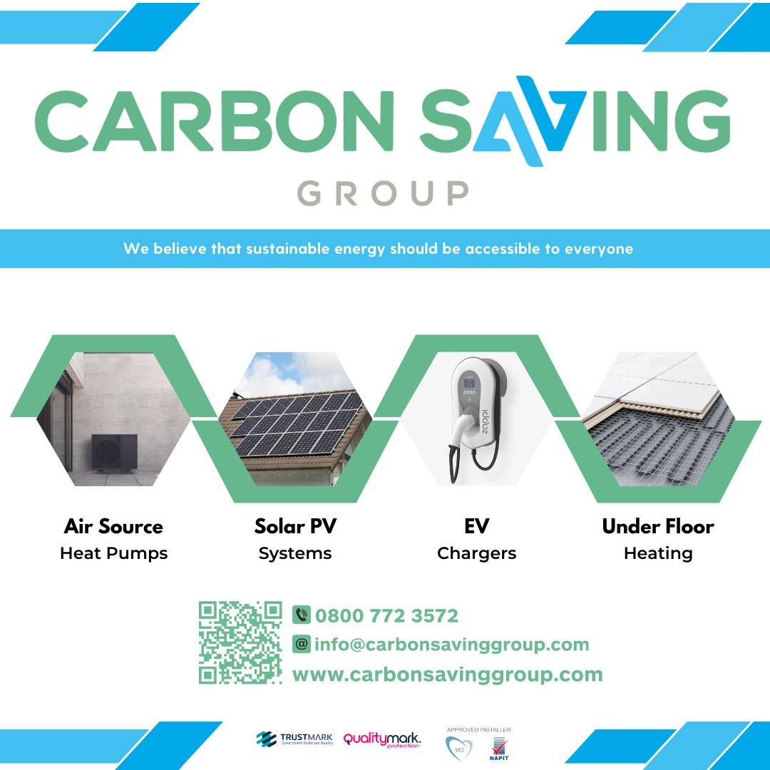 carbonsavinguk's tweet photo. We believe that sustainable energy should be accessible to everyone ๐
#CarbonSavingGroup #trustmark #plymouth #ThefutureIsRenewable #MCS #RECC #AirSourceHeatPump #SolarPanels https://t.co/Irm58Xe8V3