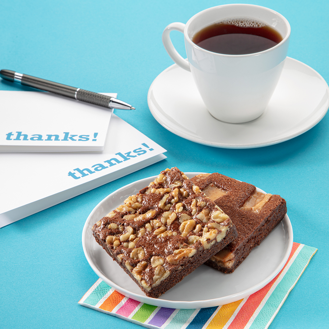 When words aren't enough, show your gratitude with brownies! #thankyougift #thankyoubrownies