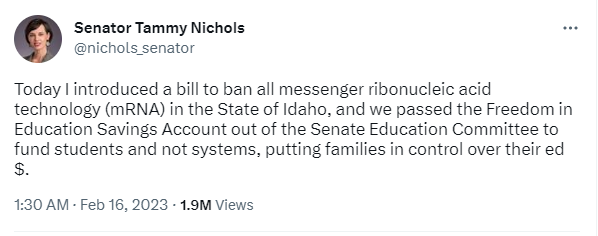 HCTriage's tweet photo. Our writer, @Scientiffst, is increasingly embarrassed about living in Idaho. 

She would like opinions on the best places to live in peace with her mRNA. https://t.co/L27OxvzOg8