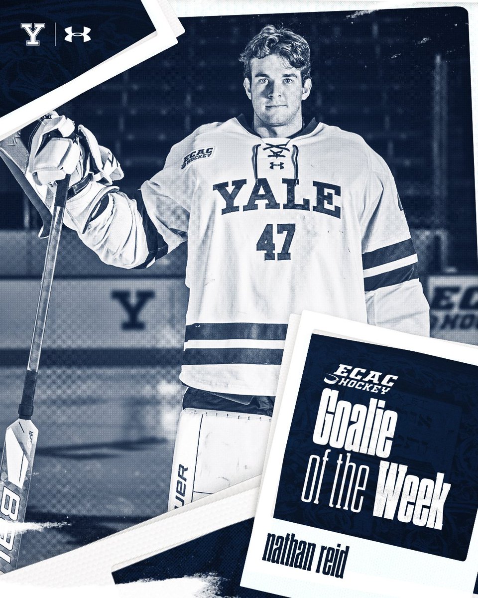 Reid Tabbed ECAC Hockey Goalie of the Week

READ ➡️ bit.ly/418Pp9O

#ThisIsYale