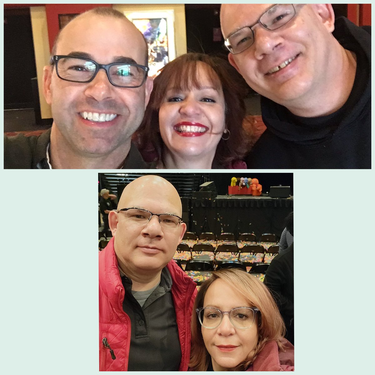 iveglez's tweet photo. Birthday gift 2020 - Impractical Jokers movie in MD with @jamessmurray (last thing we did before covid shutdown). Birthday gift 2023 - Impractical Jokers show in DC with the #drivedrivedrive Muppets! @Ghostrider800st @truTVjokers https://t.co/di9QBIEc6g