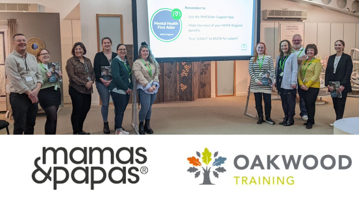 A huge well done to the new Mental Health First Aiders at @mamasandpapas who completed their training with us last week 👍 #retail #retailnews #wellbeing