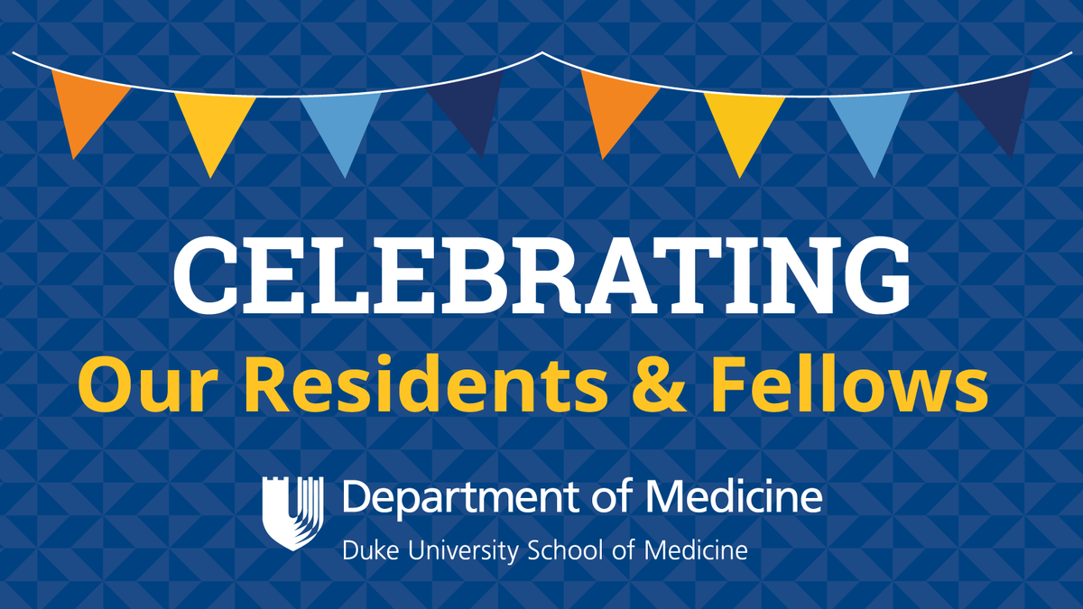 dukemedicine's tweet photo. Thank you to our 300+ residents and fellows for their commitment to the Duke Department of Medicine and their work every day in support of their patients and Duke’s mission.
This week, and always, we are grateful for YOU 🌟
#GMEWeek https://t.co/XAdoSXQTyo