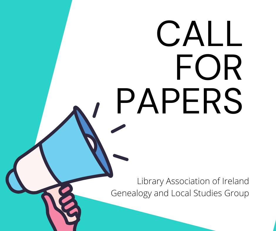 Call for papers for our upcoming conference, Looking back; Thinking forward: Inspiring the next generation of genealogists and local historians - for more see libraryassociation.ie/call-for-paper…