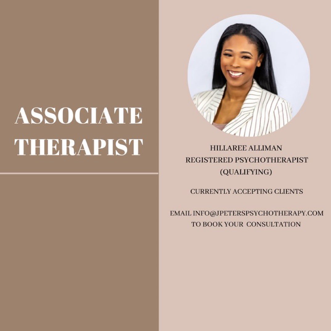 JhanellePeters's tweet photo. โจWE ARE ACCEPTING CLIENTSโจ
Hillaree Alliman is accepting clients for those in Ontario, Nova Scotia, British Columbia or Quebec.
Email info@jpeterspsychotherapy.com to book your consultation. #JPtherapy #nowaitlist https://t.co/OrZpyLN4dt