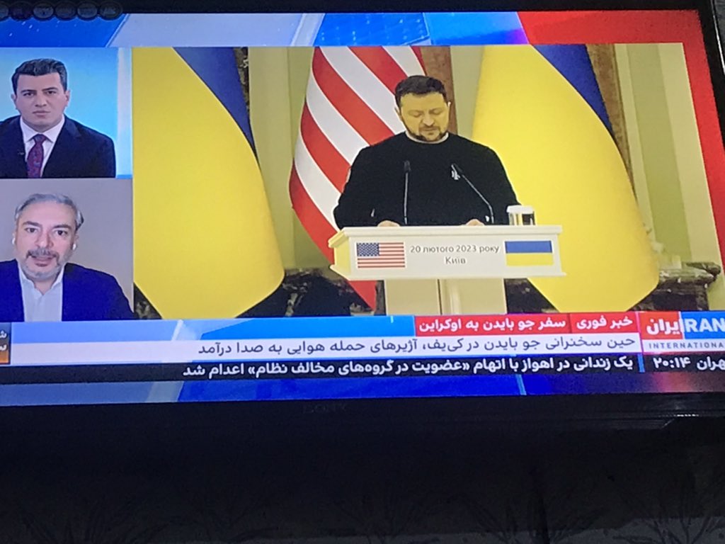 جو بایدن در حین شخنرانی اش روسیه  به کی یف حمله هوای به صدا در امد