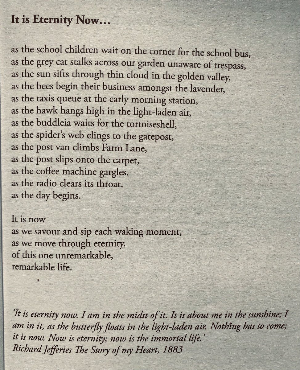 SF Said on Twitter "RT PieCorbett It us eternity now make sure you savour the moment and