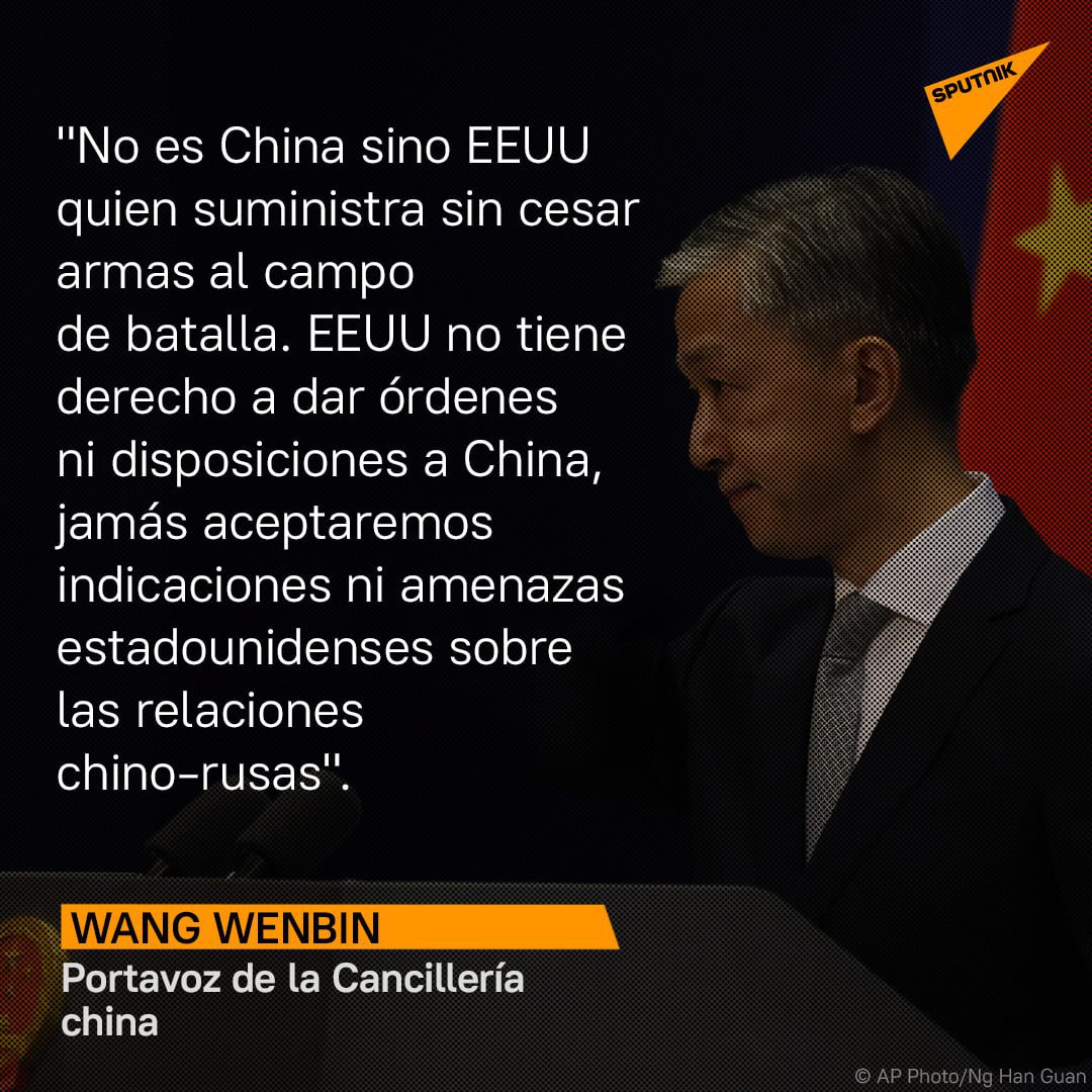 pueblopatriota's tweet photo. 🇨🇳 China pide a EEUU que deje de difundir desinformación sobre ayuda militar china a Rusia https://t.co/gpDn0K4XOx