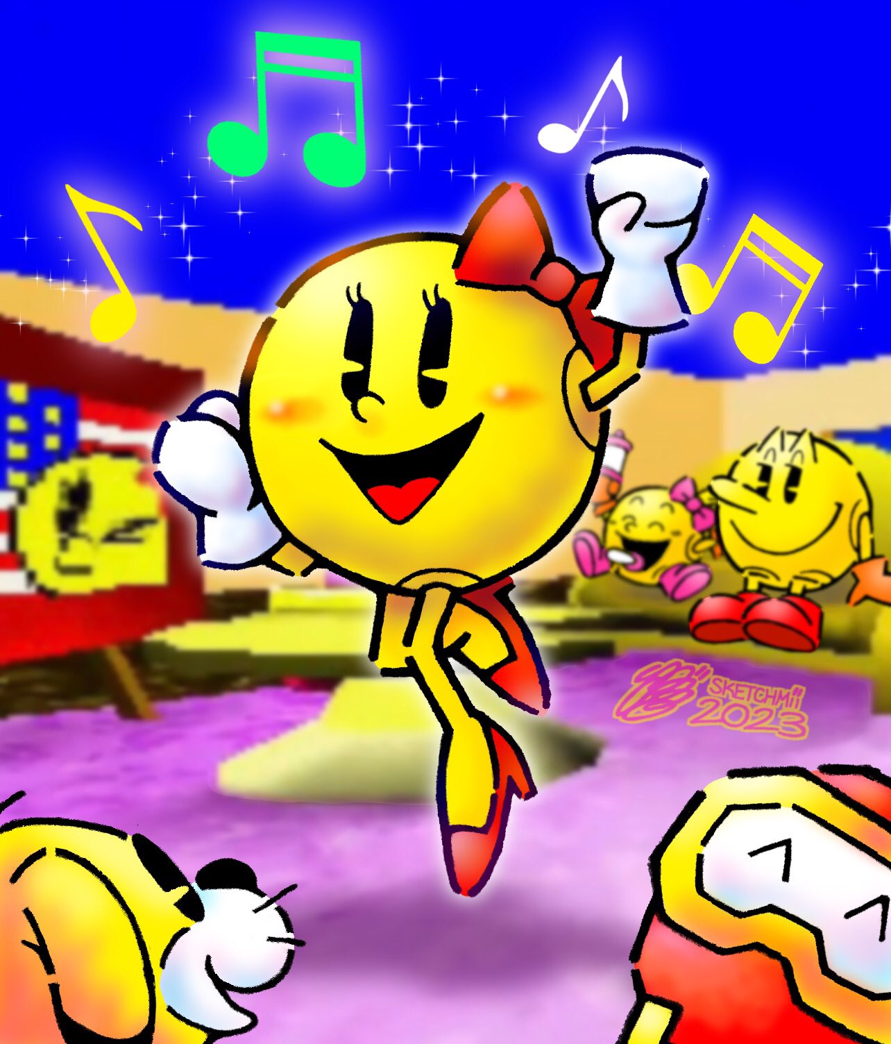 Ms Pacman Video Face Split 78 - 23esrbn