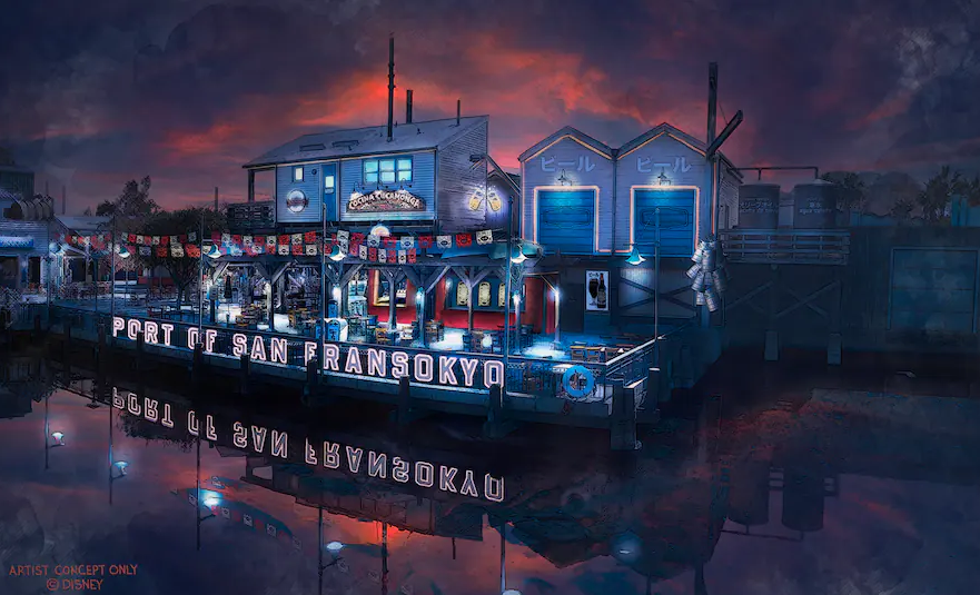 ScottGustin's tweet photo. NEW: San Fransokyo Square will officially open at Disney California Adventure Park this summer. 

Pacific Wharf's transformation to a new area inspired by Big Hero 6 was first announced at D23 Expo last year. https://t.co/ZZy0aB5ykt