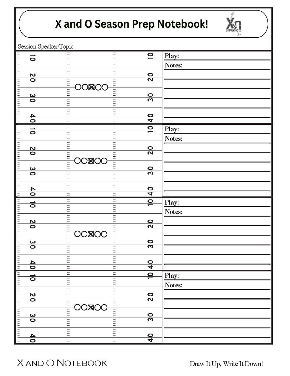 XandONotebook's tweet photo. We have partnered with @ACEfundraising to make 1,000 programs for the @IFBCA Football Coaches Clinic in Altoona March 3-4. These programs will be handed out to the first 1,000 coaches in the door. These programs will have 50 pages for notetaking and play design! Get there early! https://t.co/Ii1pfXY35u