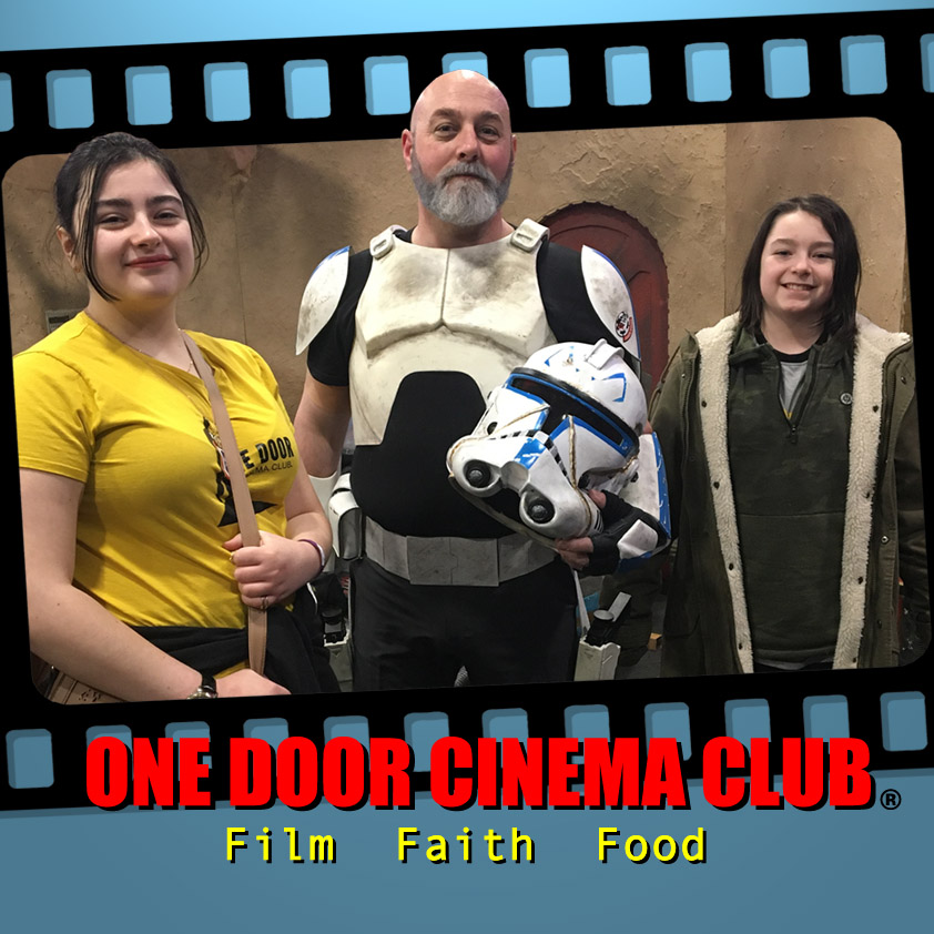 One of the ODCC team's favourites, Rex from Rebels at Beachhead last Saturday with the fantastic Jokersquad UK. Nice to see him in live-action before the Ashoka series starts! #onedoorcinemaclub #filmfaithfood #starwar #rebels #captianrex #jokersquaduk #entoyment #beachhead2023