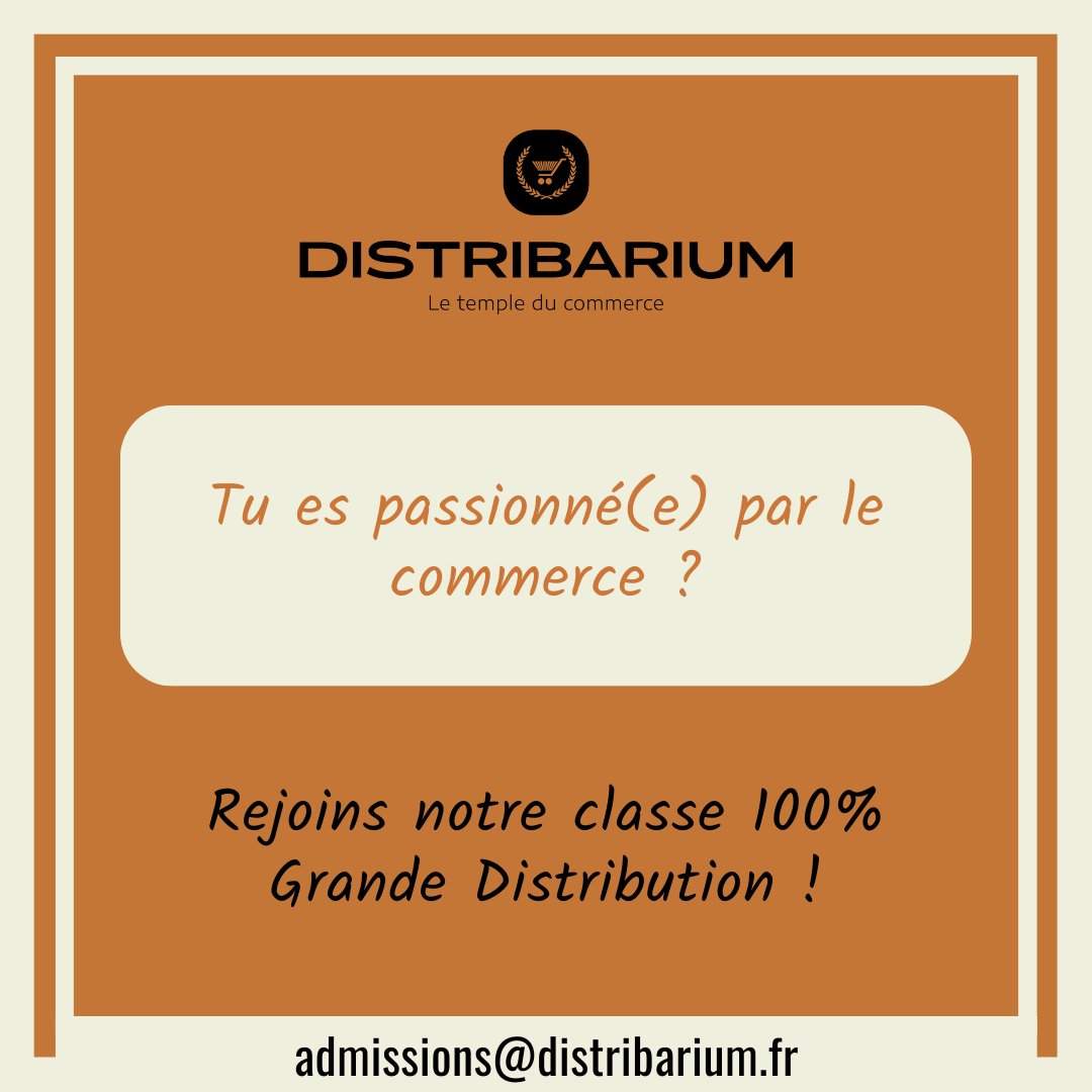 distribarium's tweet photo. Tu es passionné(e) par le commerce ?
Rejoins notre classe 100% Grande Distribution !
Prépare le BTS MCO en alternance !
https://t.co/pe0uXsRB6i
#DISTRIBARIUM#APPRENTISSAGE#BTSMCO #PARIS #ALTERNANCE #BTSMANAGERCOMMERCIALOPERATIONNEL https://t.co/OicFymyjOU