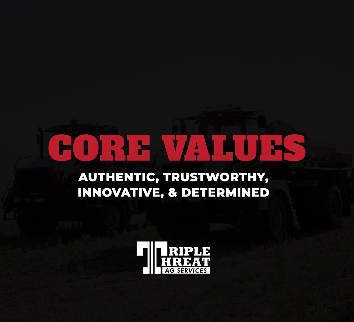 triplethreatag's tweet photo. We hold strongly to our core values! We work hard to diagnose and find the perfect prescription for them, so your soil can be healthy for generations to come. Give us a call &amp; bring your soil back to health! (620) 456-2839 #TripleThreatAg #LimeSpreading #SoilpH #pHMatters #Pre... https://t.co/YjAfVSn9Xv