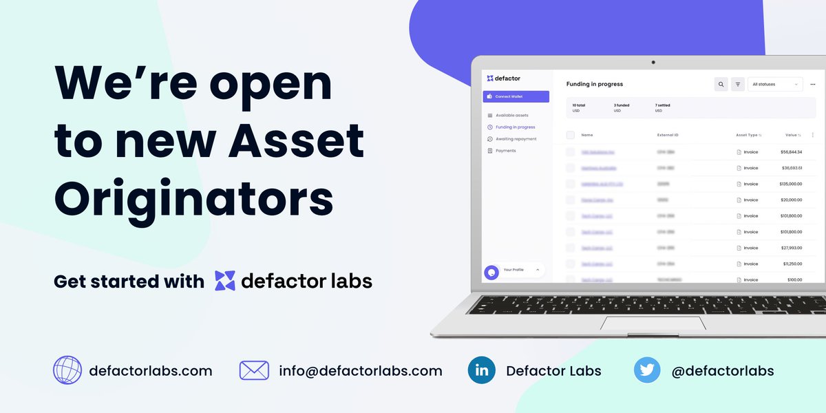 Traditional financing can be slow, inflexible, and inaccessible for many SMEs in global supply chains.

Don't let outdated financial models hold your business back - explore a new, reliable and fast source of liquidity.

📬funding.support@defactorlabs.com

#AltFinance #SMEfinance