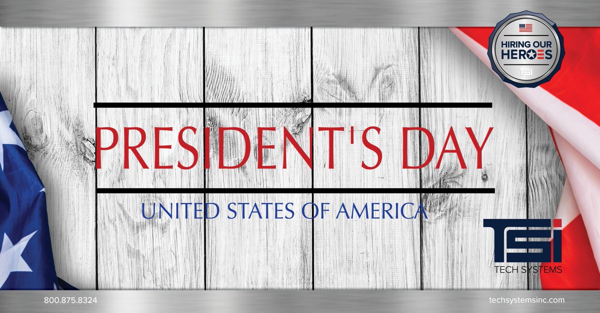 TSI_FOCUS's tweet image. We&apos;re proud to honor all of our past leaders and their legacy and dedication to serving this country on this President&apos;s Day! techsystemsinc.com #PresidentsDay #TechSystems