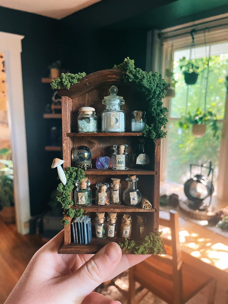 CaptDangerous64's tweet image. My miniature magic shelves ✨ Have a great Monday! #miniatures #dollhouse @thedailymini 

instagram.com/captaindangero…