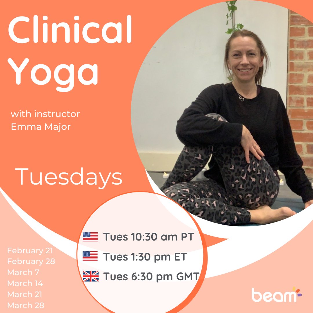 Beam_CF's tweet photo. Clinical Yoga is back! Led by CF physiotherapist (physical therapist) and yoga teacher, Emma Major. This series will focus on exploring the health benefits a yoga practice can bring to your body and mind. 🧘🏾♂️
Join us here, https://t.co/heLscHJSHr
#YogaForCF #CysticFibrosis https://t.co/hc30pIzBYh