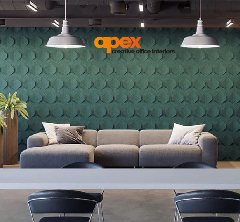 Acoustic 3D wall panels deliver stunning visuals and textures to commercial interiors. Available in a choice of  shapes, these are ideal for projects that require design magic on their walls whilst creating acoustic comfort #officedesign #officeinteriors